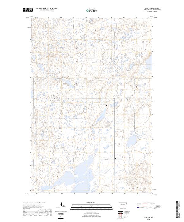 Lehr NW topographic map thumbnail