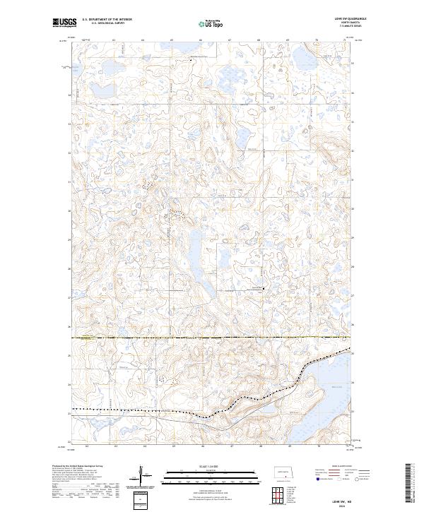 Lehr SW topographic map thumbnail