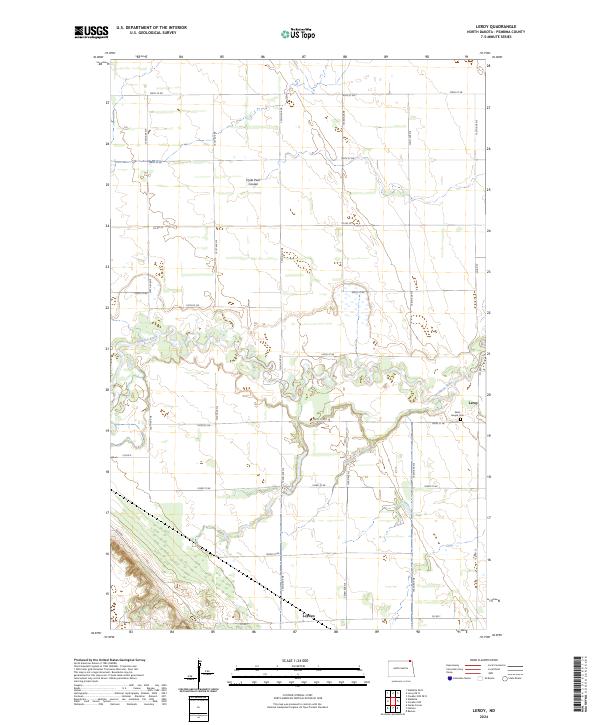 Leroy topographic map thumbnail
