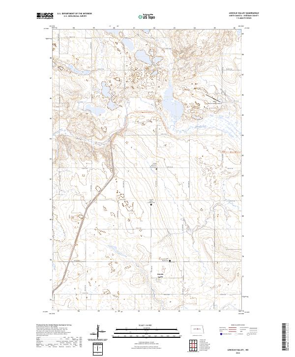 Lincoln Valley topographic map thumbnail