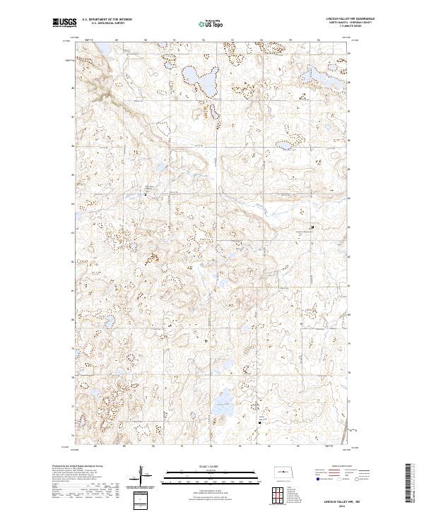 Lincoln Valley NW topographic map thumbnail