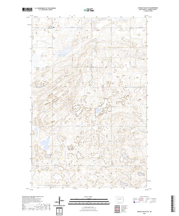 Lincoln Valley SE topographic map thumbnail