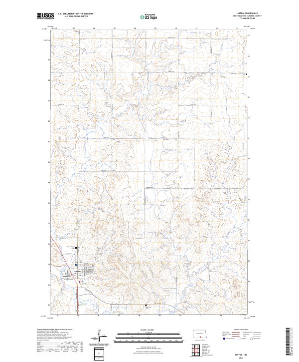 Linton topographic map thumbnail