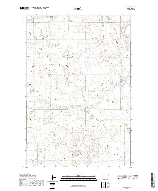 Lisbon SW topographic map thumbnail