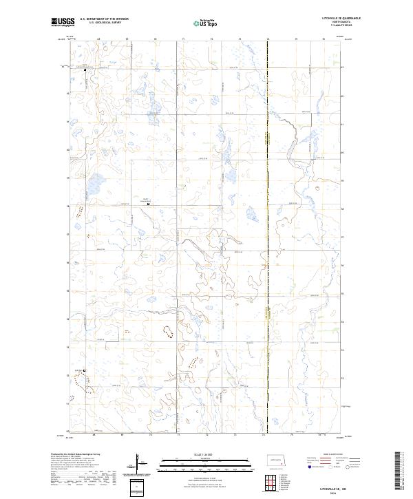 Litchville SE topographic map thumbnail