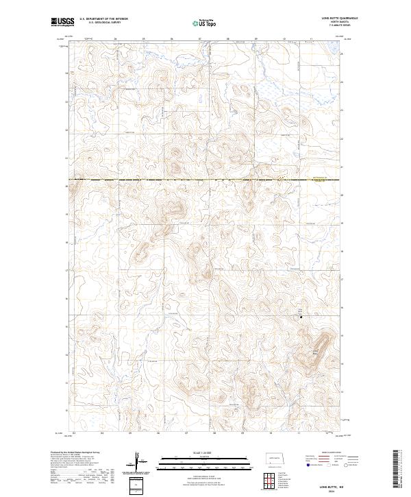 Long Butte topographic map thumbnail
