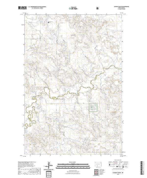 Lookout Butte topographic map thumbnail