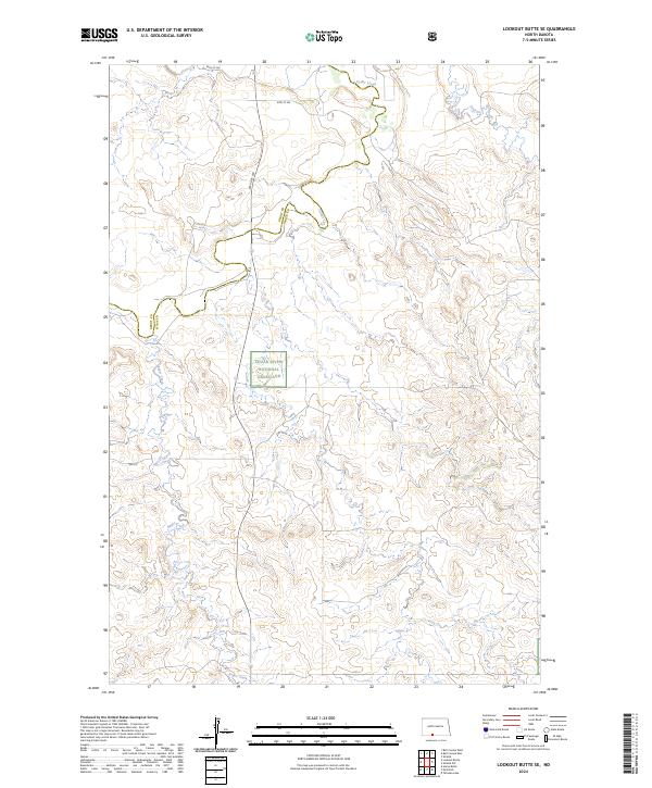 Lookout Butte SE topographic map thumbnail