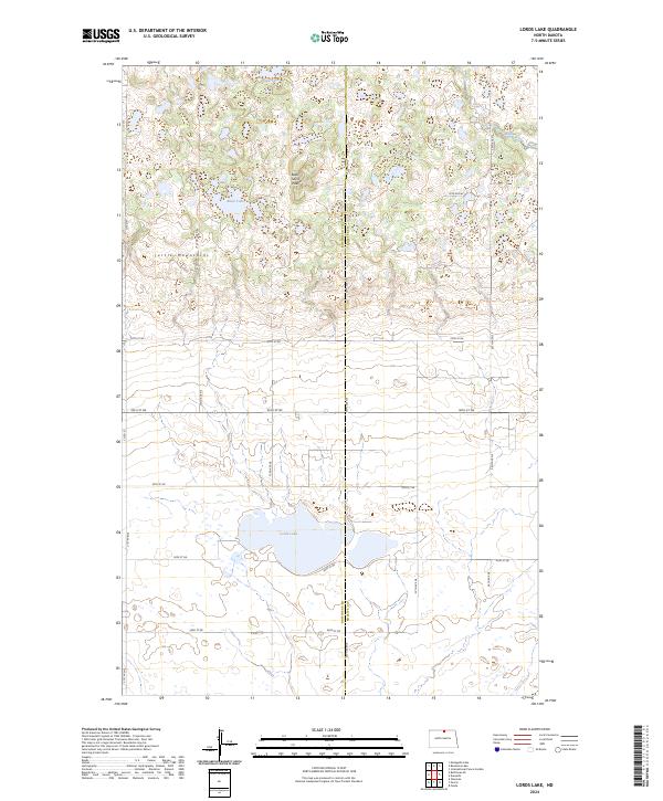 Lords Lake topographic map thumbnail