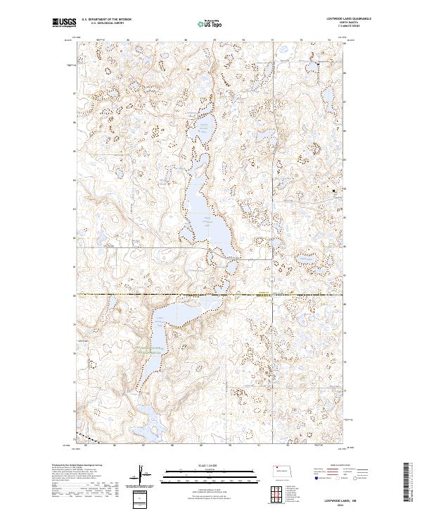 Lostwood Lakes topographic map thumbnail