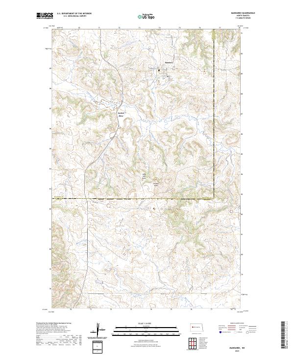 Mandaree 2023 topographic map thumbnail