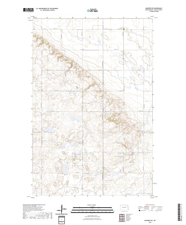 Manfred SW topographic map thumbnail