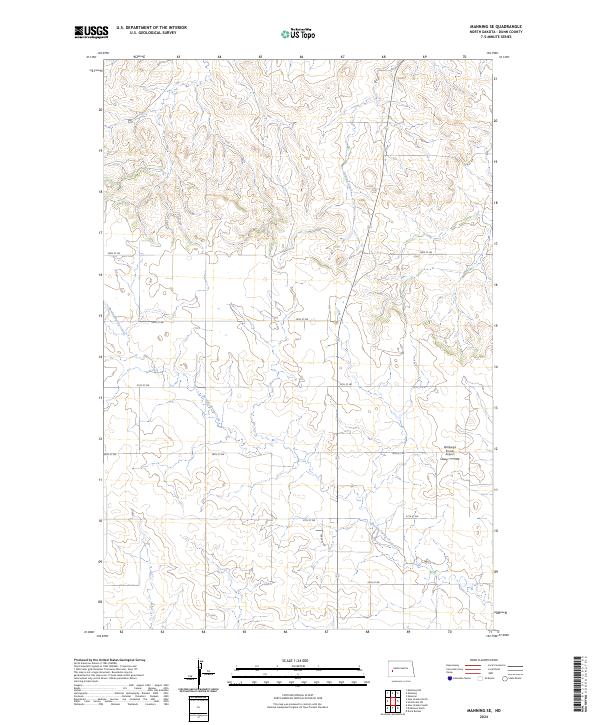 Manning SE topographic map thumbnail