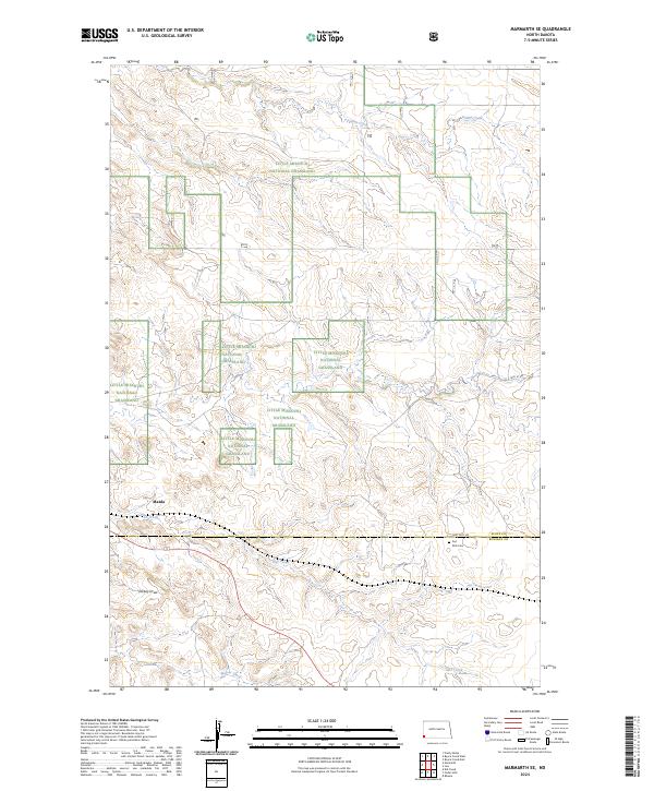 Marmarth SE topographic map thumbnail