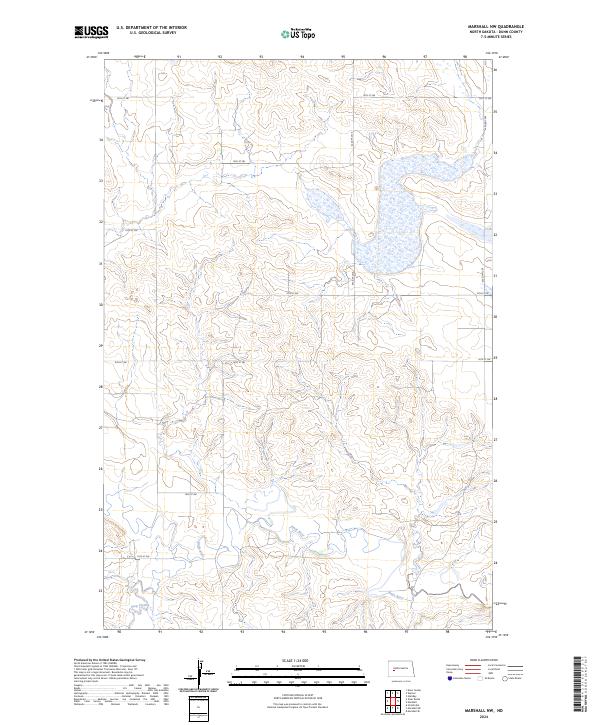 Marshall NW topographic map thumbnail