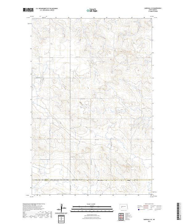 Marshall SE topographic map thumbnail