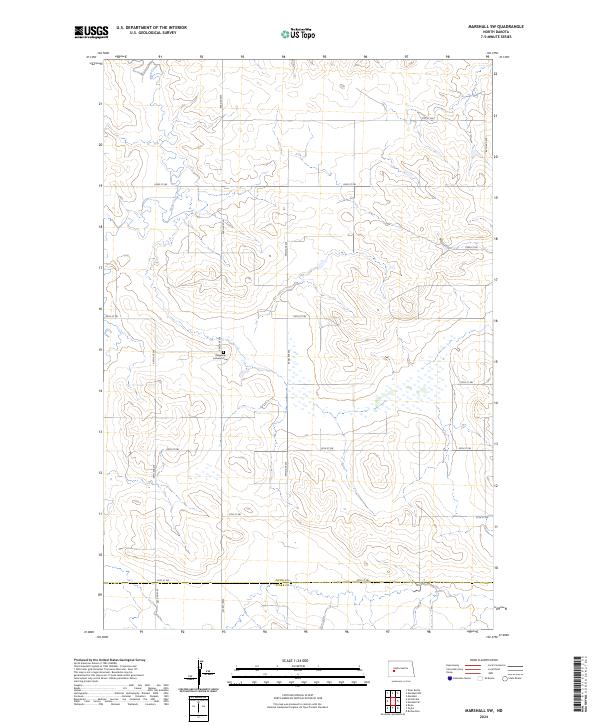 Marshall SW topographic map thumbnail