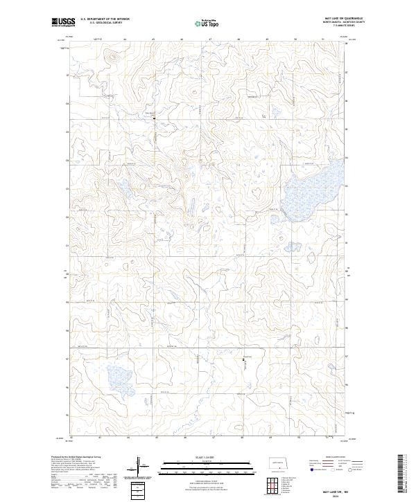 May Lake SW topographic map thumbnail