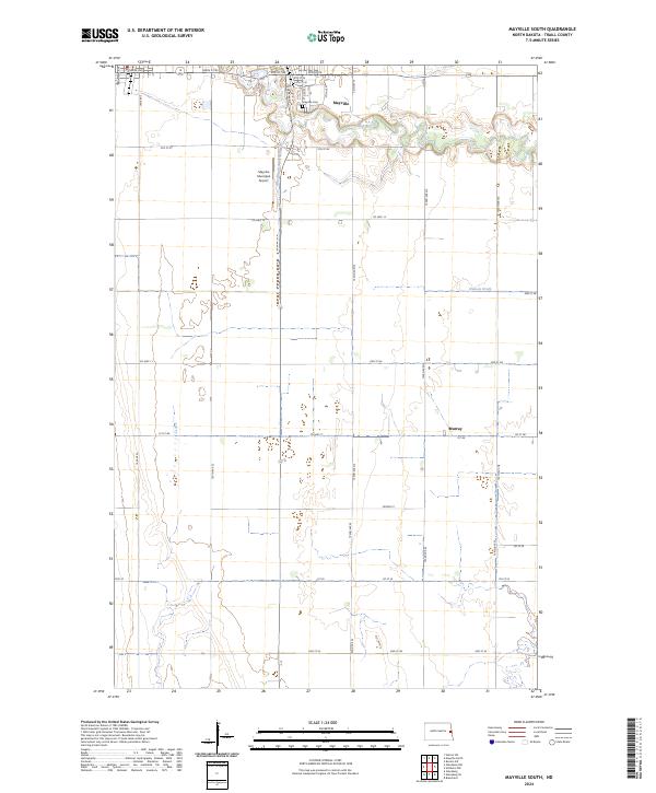 Mayville South topographic map thumbnail