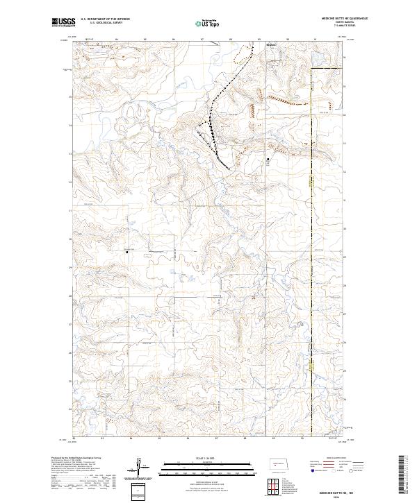 Medicine Butte NE topographic map thumbnail