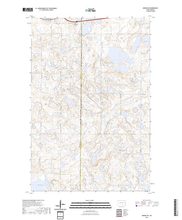 Medina SW topographic map thumbnail