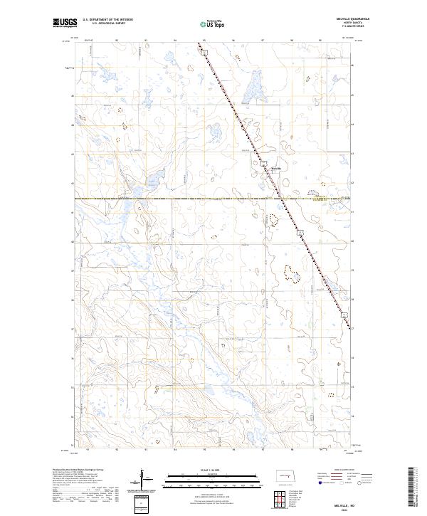 Melville topographic map thumbnail