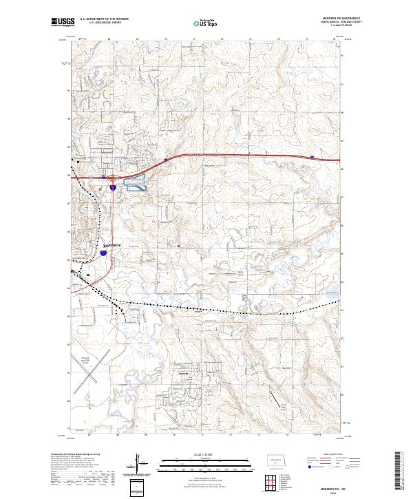 Menoken SW topographic map thumbnail