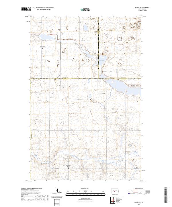 Mercer SW topographic map thumbnail
