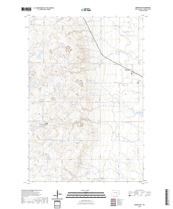Merricourt topographic map thumbnail