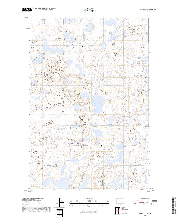 Merricourt NW topographic map thumbnail