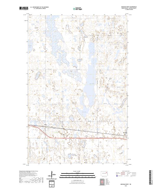 Michigan West topographic map thumbnail