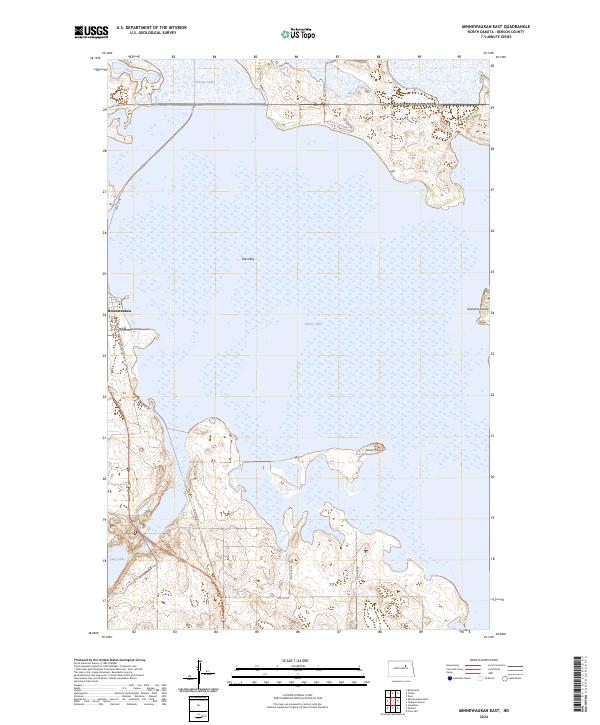 Minnewaukan East topographic map thumbnail