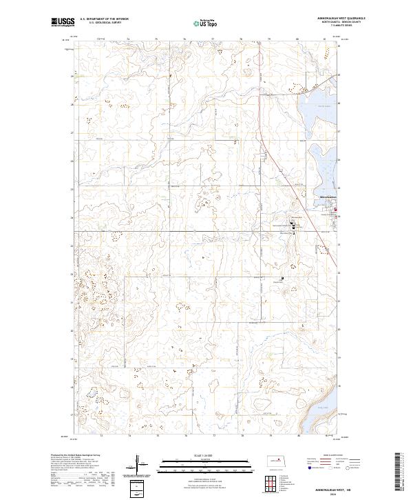Minnewaukan West topographic map thumbnail