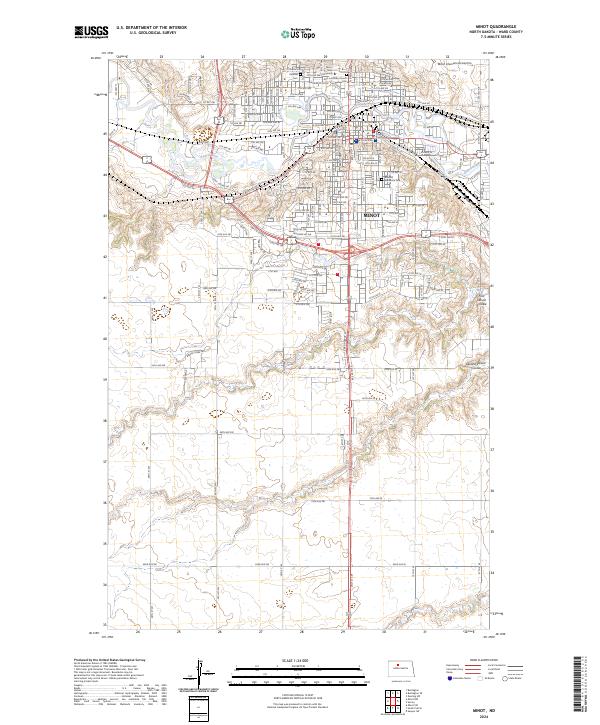 Minot topographic map thumbnail