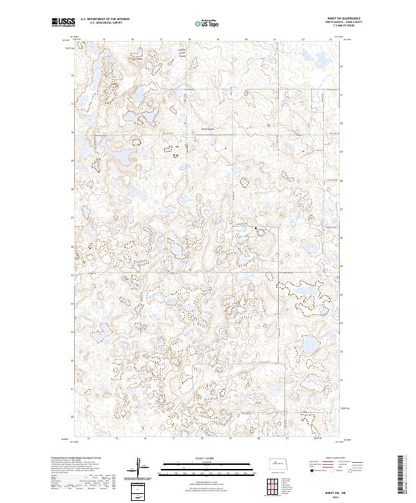 Minot SW topographic map thumbnail