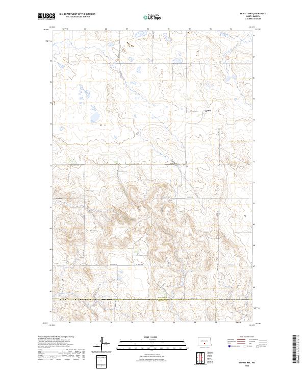 Moffit NW topographic map thumbnail
