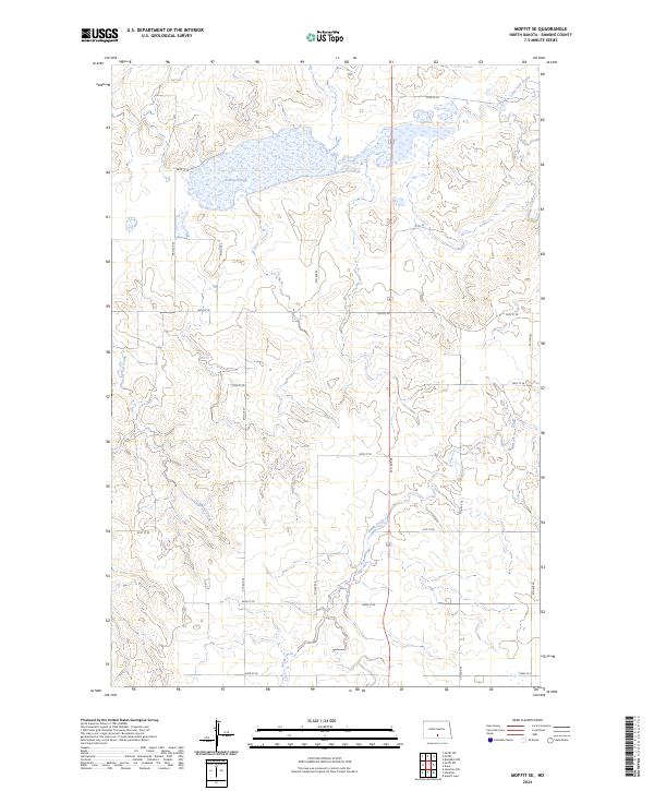 Moffit SE topographic map thumbnail