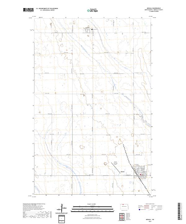 Mohall topographic map thumbnail