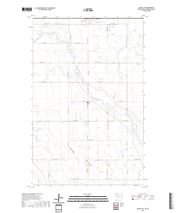 Mohall NE topographic map thumbnail