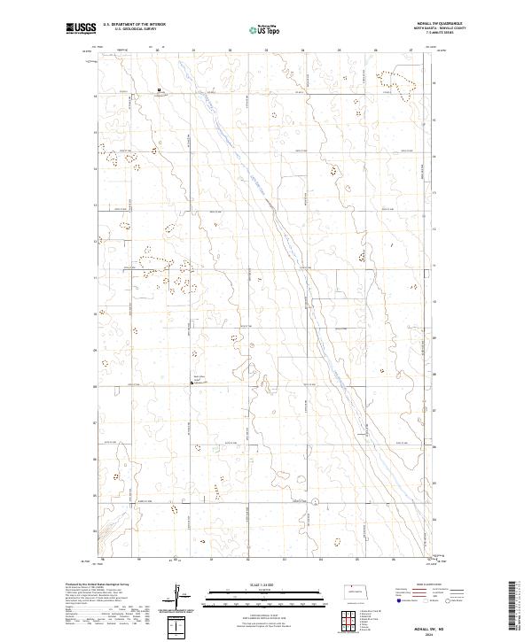 Mohall SW topographic map thumbnail