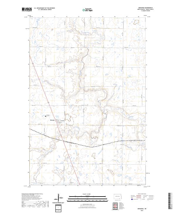 Monango topographic map thumbnail