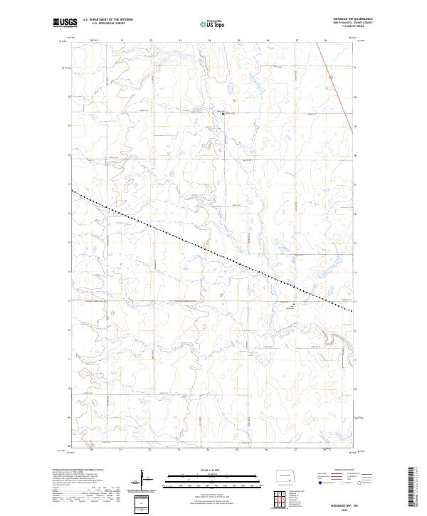 Monango NW topographic map thumbnail