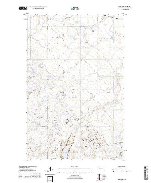 Mork Lake topographic map thumbnail