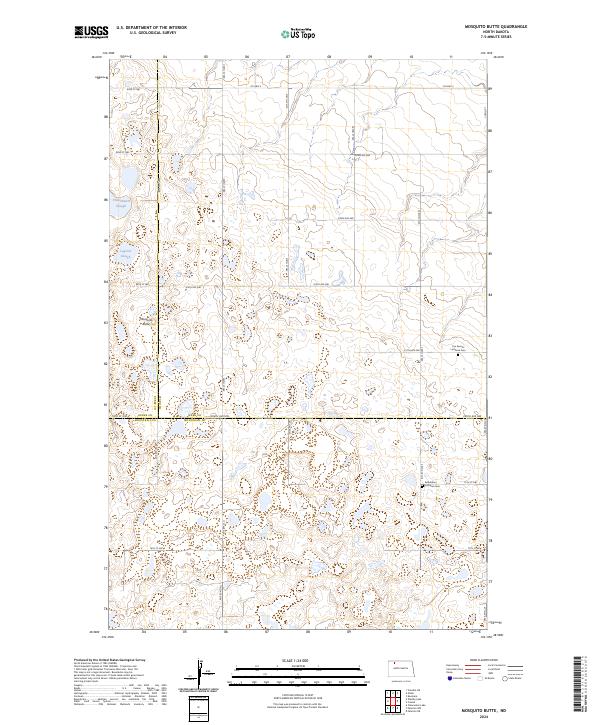 Mosquito Butte topographic map thumbnail