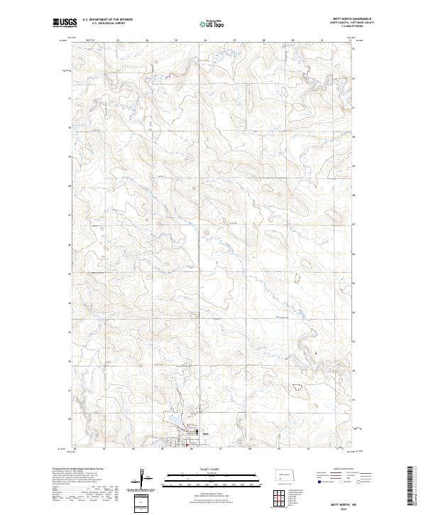 Mott North topographic map thumbnail
