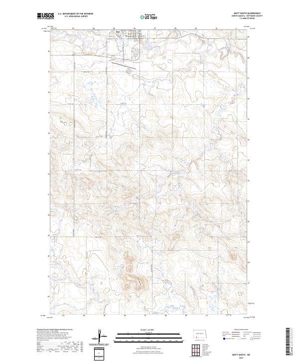Mott South topographic map thumbnail