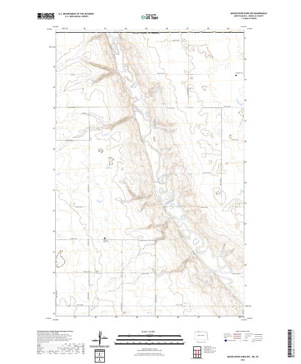 Mouse River Park NW topographic map thumbnail