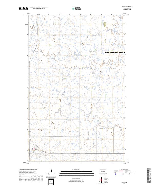 Mylo topographic map thumbnail