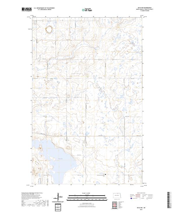 Mylo NW topographic map thumbnail