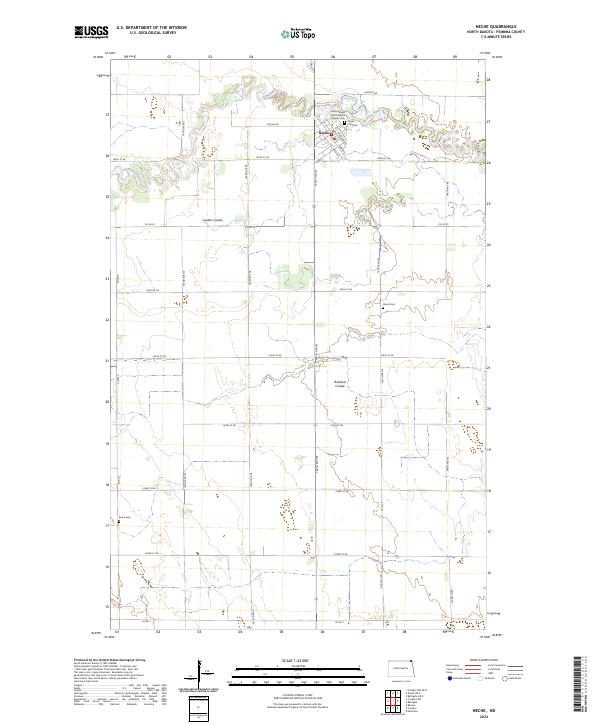 Neche topographic map thumbnail